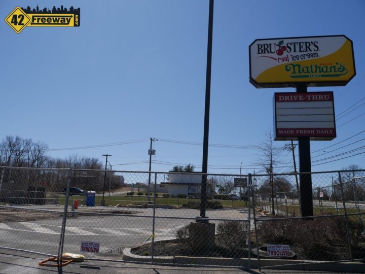 Woodbury Heights: Construction Fencing at Former Bruster’s.  Starbucks is Still Our Belief
