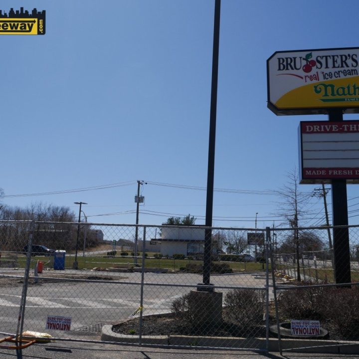 Woodbury Heights: Construction Fencing at Former Bruster’s. Starbucks is Still Our Belief