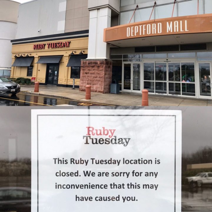 Deptford Mall’s Ruby Tuesday has Closed Today, Surprising Employees