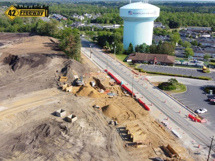 Blackwood-Barnsboro Road at 5-Points Relocation Explained in Drone Video.  Change Makes Room for new Super Wawa!