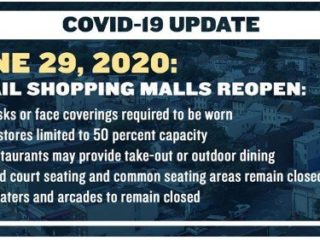 New Jersey Malls Can Open June 29th.  Food Court Seating Remains Closed.  Theaters and Arcades Remain Closed