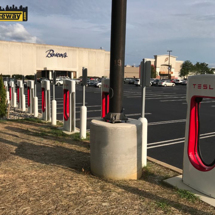 Deptford Mall Tesla Car Superchargers Are Finally Operational
