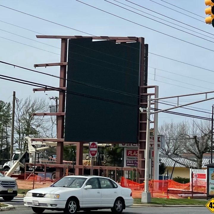 First of TWO Digital Display Ad Monuments Starts Rising In Washington Township