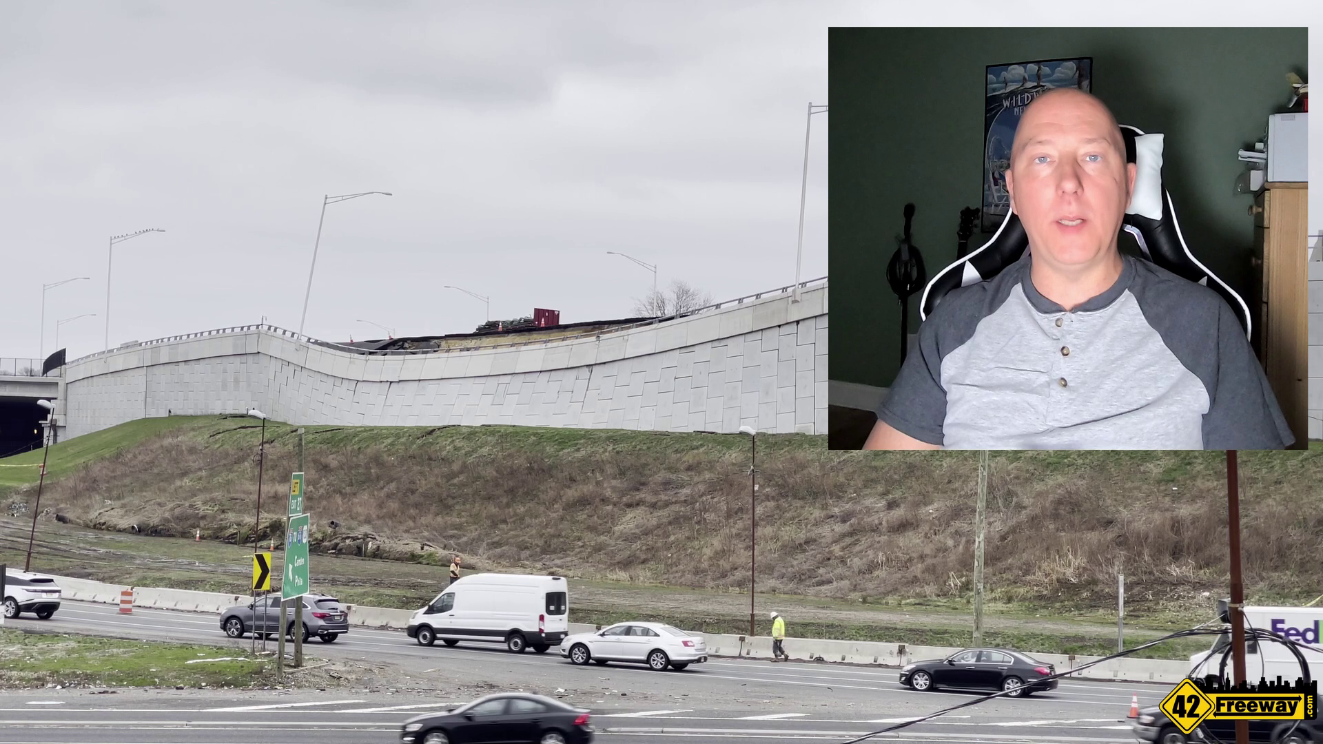 Direct Connect 295 42 Bellmawr Wall Roadway Sinking Analysis Video Theory And Hey Njdot Whats Up 42 Freeway