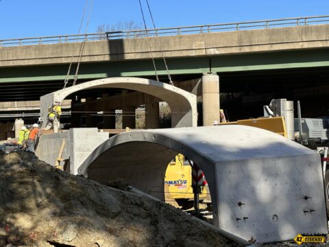 Rt 42 Over Blackwood Railroad Trail Arched Tunnel Install