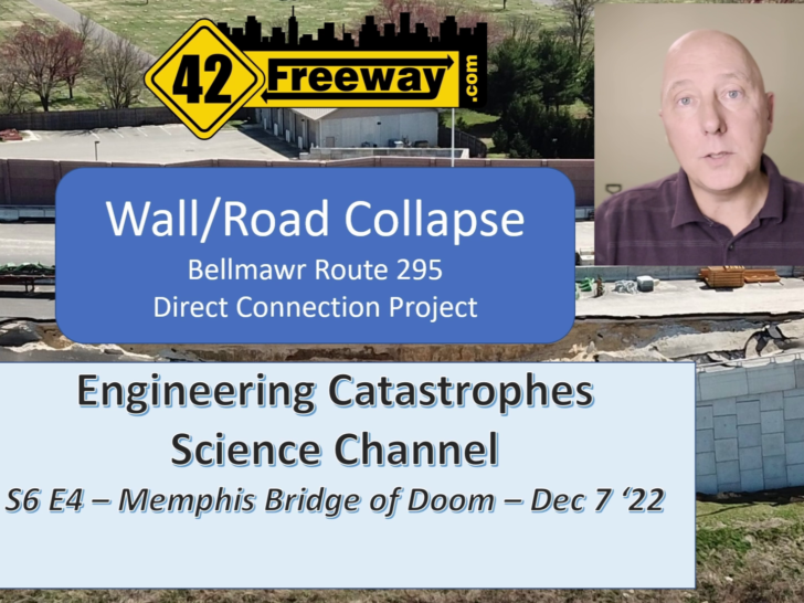 Bellmawr Road Collapse on TV Show Engineering Catastrophes!  Mark is On The Show!  Post-Show Video Update