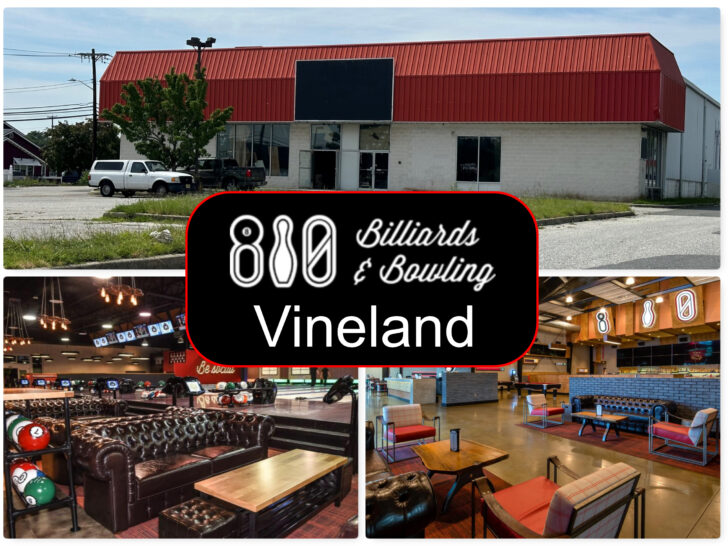 810 Billiards & Bowling Under Dev in Vineland. Also Restaurant, Bar, Arcade, Axe Throwing and Golf Simulators