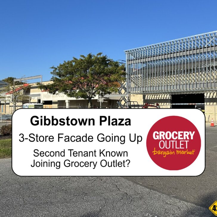 Gibbstown Plaza New Facade Takes Shape.  Grocery Outlet, Plus 2nd Tenant Identified?