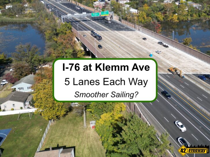 I-76 at Klemm Ave Overpass Five Lanes Both Directions.