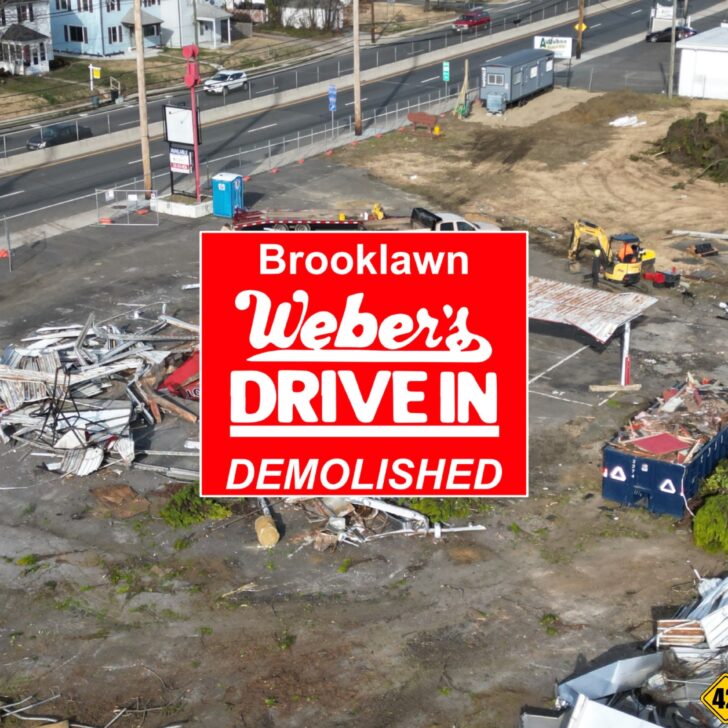 Weber’s Drive-In Brooklawn is Demolished  (Drone)