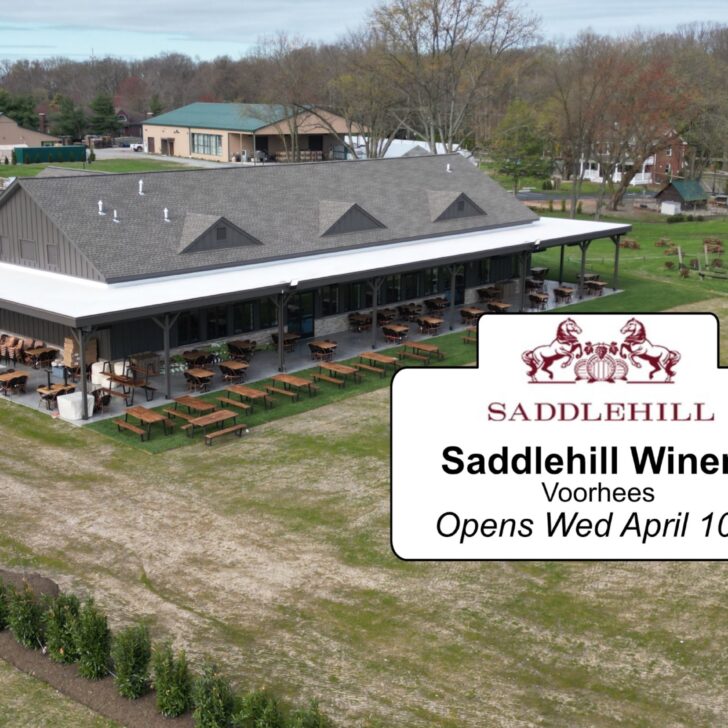 Saddlehill Winery Voorhees Opens Wednesday April 10th.  Reservations Required for April