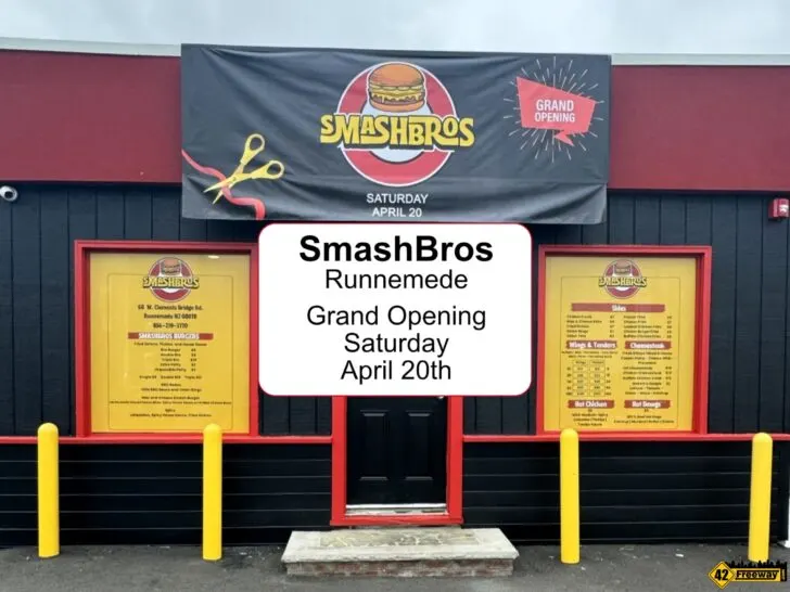 SmashBros Runnemede Opens Saturday April 20th. Smashburgers, Cheesesteaks, Chicken Wings and More!
