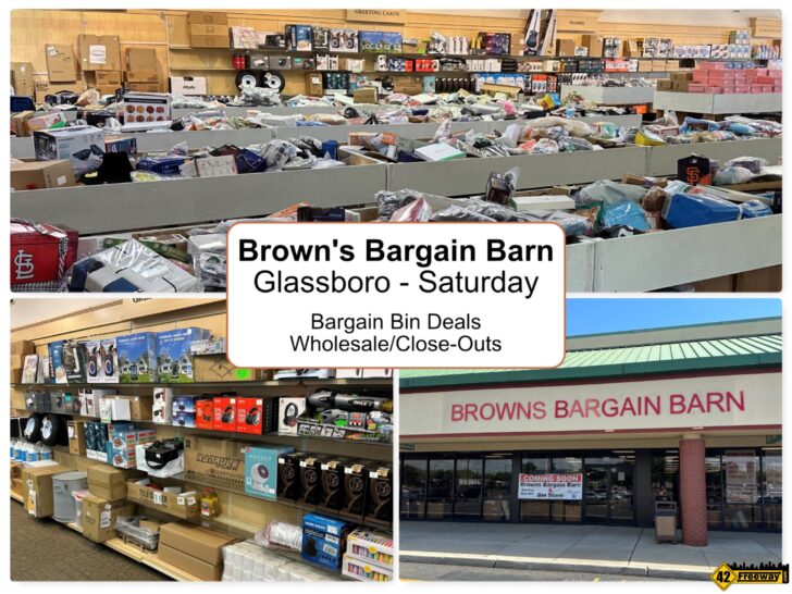 Brown’s Bargain Barn Opens Saturday in Glassboro.   Closeouts and Unique Bin-Table Discount Model